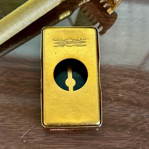 Vintage Gillette Gold Safety Razor Set w/ Blade Case & Blades - Picture 8 of 15